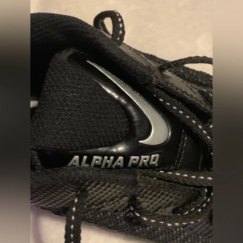 NIKE Alpha Pro Black Size 15 Cleats - Picture 9 of 16